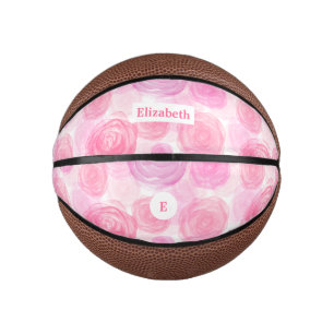 Watercolor Roses Basketball