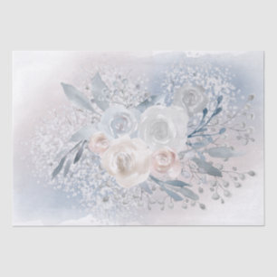watercolor roses bouquet tissue paper