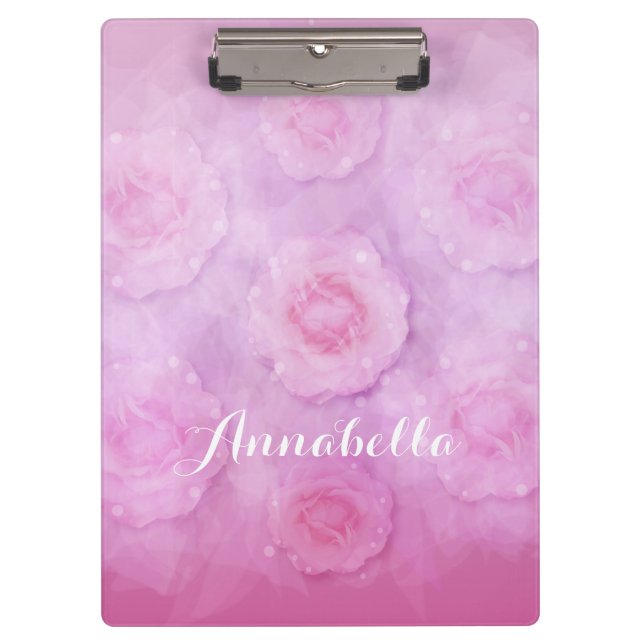 Watercolor roses clipboard (Front)