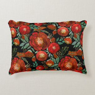 Watercolor, roses. decorative cushion
