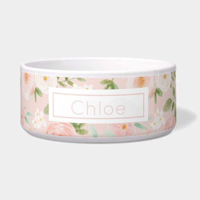 Watercolor Roses Flowers in Pink and Peach (Front)