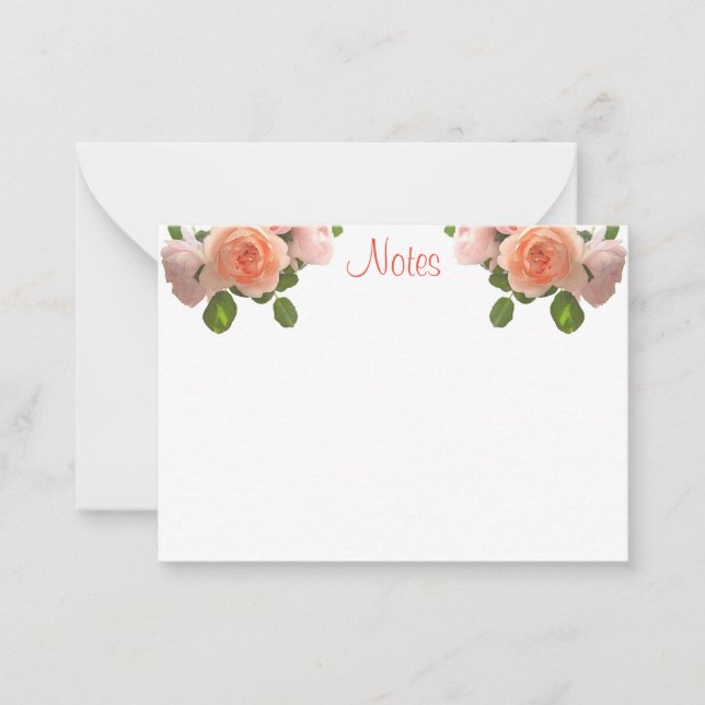 Watercolor Roses Hand Script Template Floral (Front)