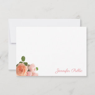 Watercolor Roses Handwritten Script Text Template