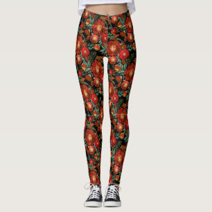 Watercolor, roses. leggings