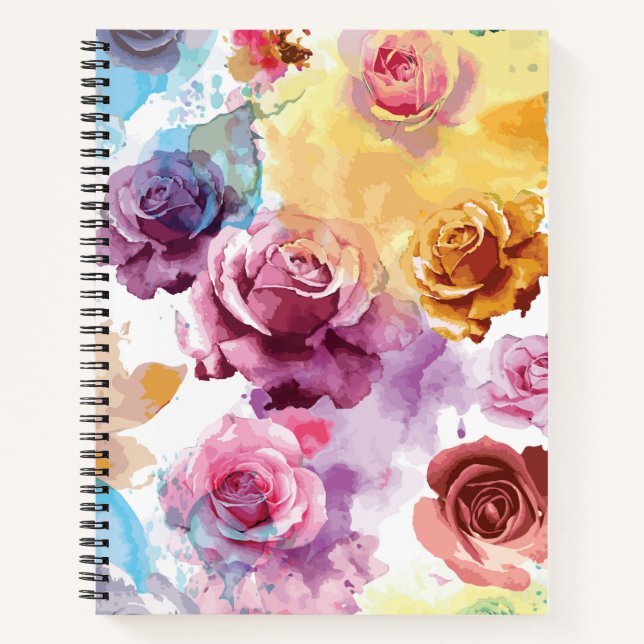 Watercolor Roses Notebook (Front)