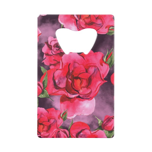 Watercolor Roses on Smoky Purple (Front)