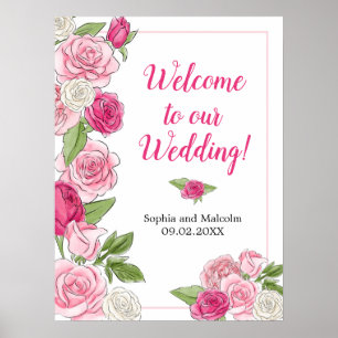 Watercolor Roses Party Special Event Poster