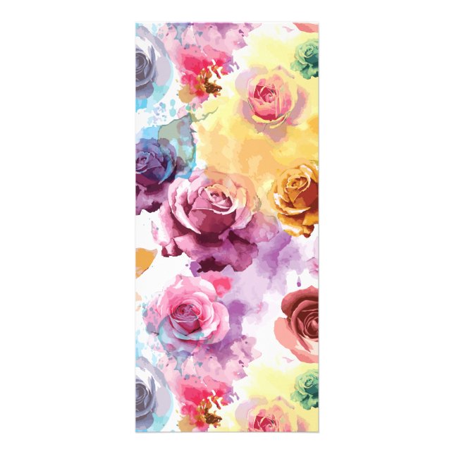 Watercolor Roses Rack Card (Front)