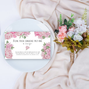 Watercolor roses - Recipe for the bride to be Enclosure Card