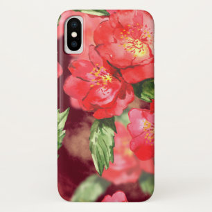 Watercolor Roses With Greens iPhone X Case
