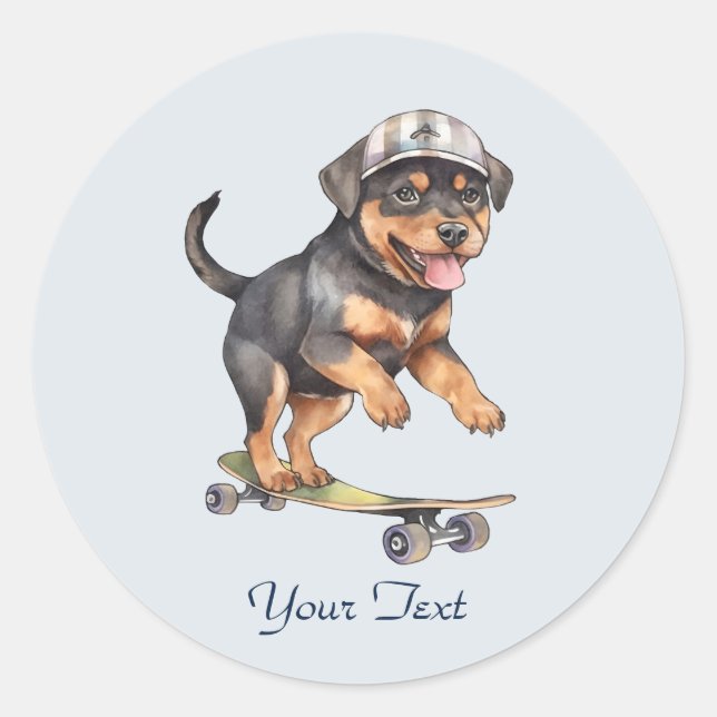 Watercolor Rottweiler Sticker (Front)