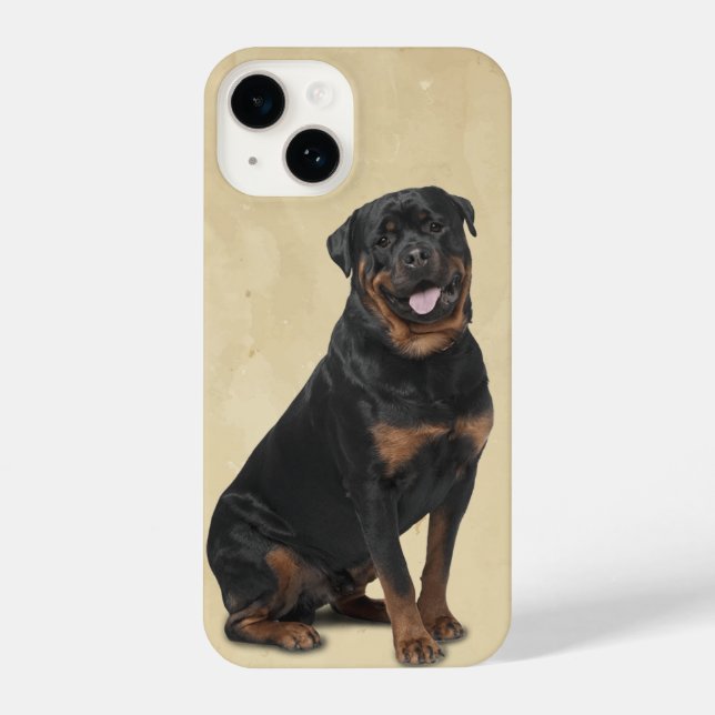 Watercolor Rotweiler Dog Pet Animal Nature Art iPhone Case (Back)