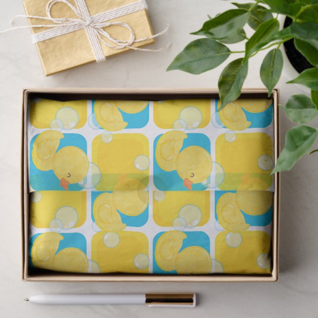 Watercolor Rubber Ducky Tissue Paper (Gift)