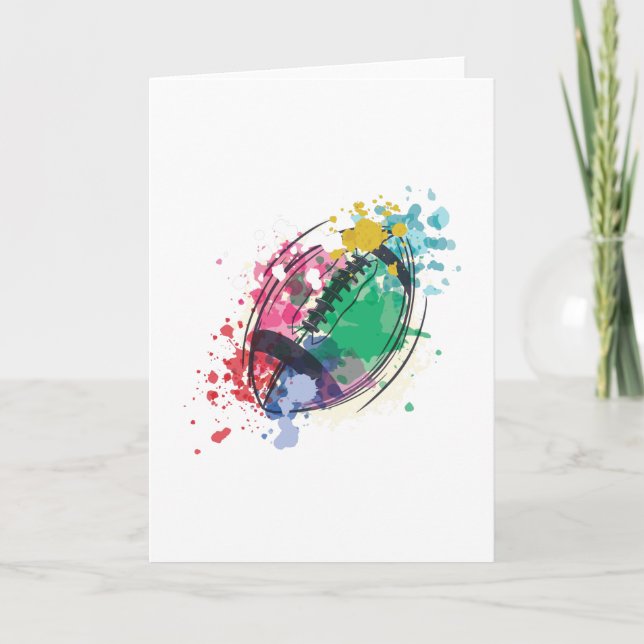 WATERCOLOR RUGBY CARD (Front)