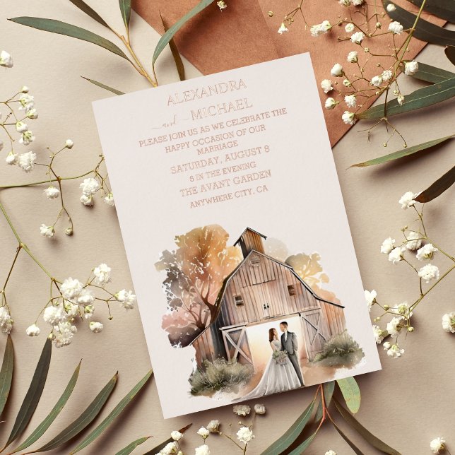 Watercolor Rustic Barn Wedding (Creator Uploaded)