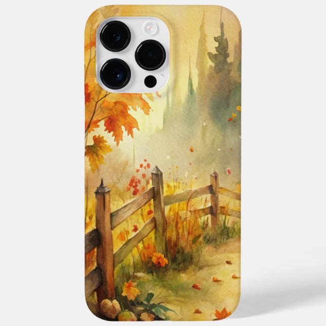 Watercolor Rustic Fall Landscape  Case-Mate iPhone Case (Back)