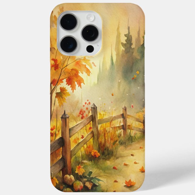 Watercolor Rustic Fall Landscape  Case-Mate iPhone Case (Back)