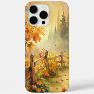 Watercolor Rustic Fall Landscape iPhone 16 Pro Max Case