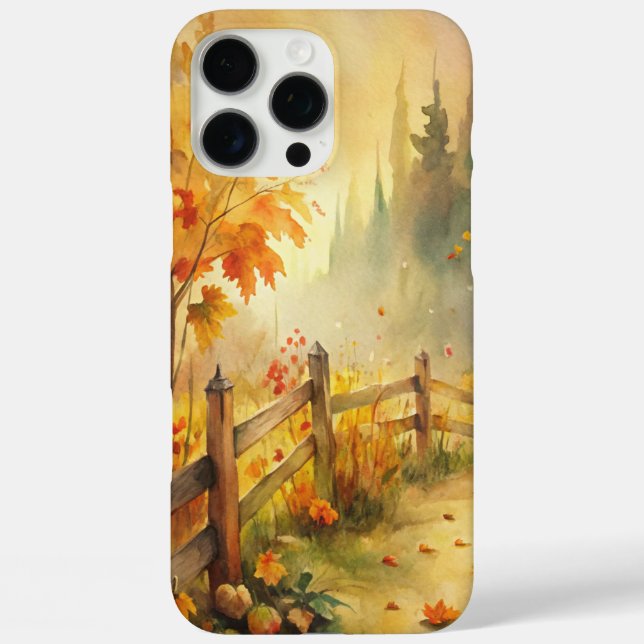 Watercolor Rustic Fall Landscape  Case-Mate iPhone Case (Back)
