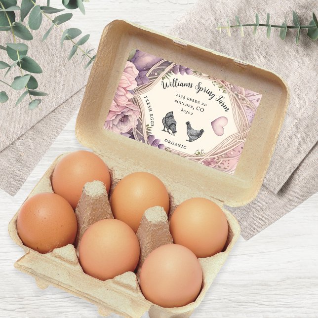 Watercolor Rustic Floral Egg Carton (Creator Uploaded)