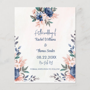 Watercolor Rustic Floral Wedding Save the Date   F Flyer