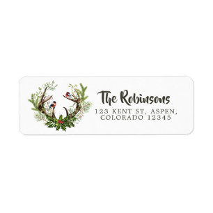 Watercolor Rustic Reindeer Christmas