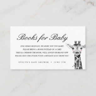 Watercolor Safari Animals   Books for Baby Enclosure Card