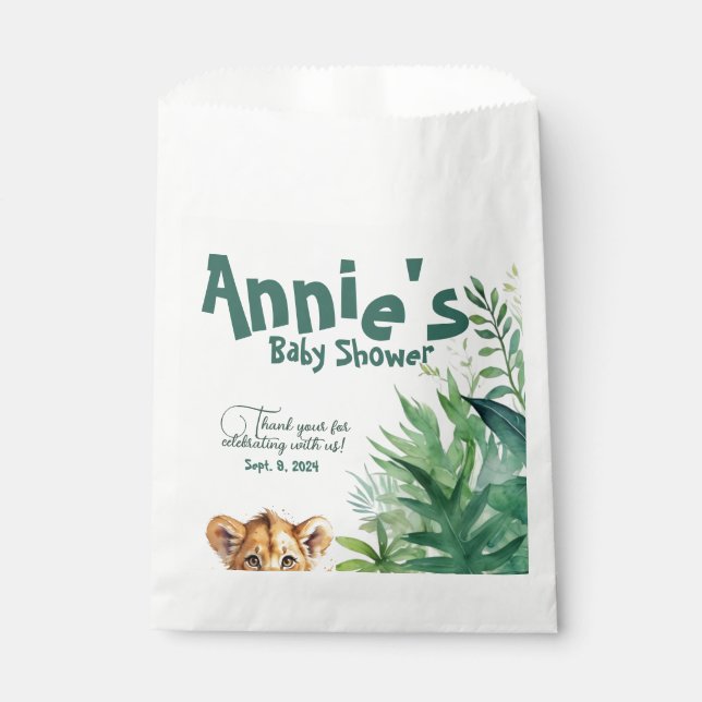 Watercolor Safari Baby Shower  Favour Bags (Front)