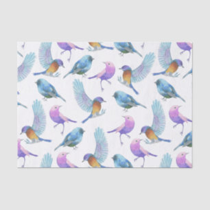 Watercolor Safari: Birds (Customizeable BG) Tissue Paper