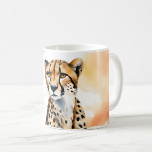 Watercolor Safari Captivating Cheetah Coffee Mug