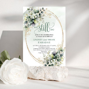 Watercolor Sage Green Botanical We Still Do Invite