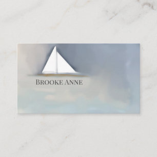 Watercolor, Sailboat, Art, Business Cards