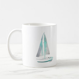 Watercolor Sailboat Mug