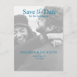 Watercolor Sailboat Save the Date Photo Postcard