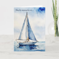 Watercolor Sailboat Sympathy