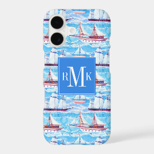 Watercolor Sailing Ships Pattern