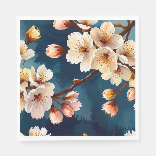 Watercolor Sakura Dreams Napkin (Front)
