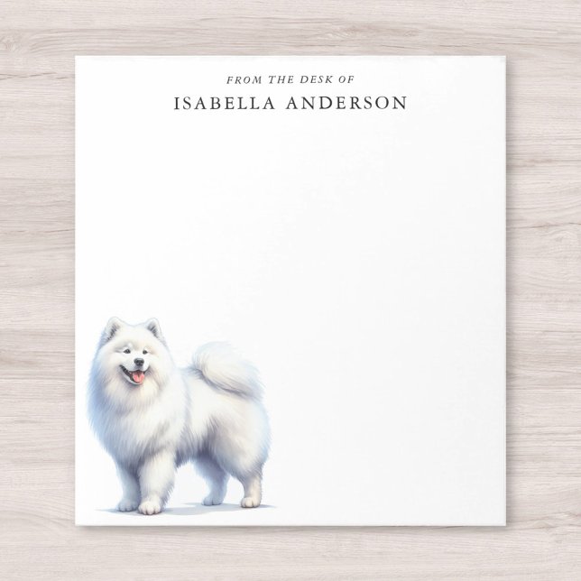 Watercolor Samoyed From The Desk Of Notepad (Creator Uploaded)