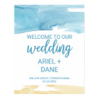Watercolor Sand and Sea Wedding Welcome