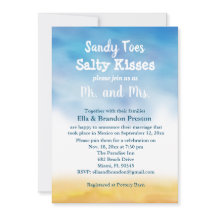 Watercolor Sandy Toes Post Wedding Reception