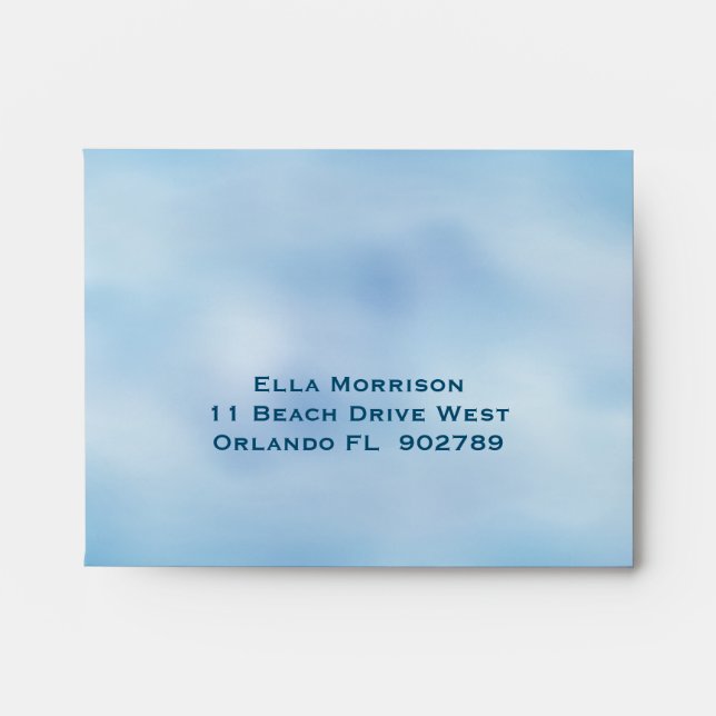 Watercolor Sandy Toes RSVP Envelope (Front)