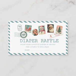  Watercolor  Santa baby North pole christmas baby  Enclosure Card