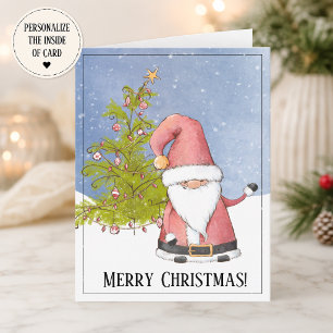 Watercolor Santa Business Holiday Card