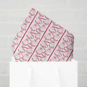 Watercolor Santa Christmas Cocktail Party Tissue Paper
