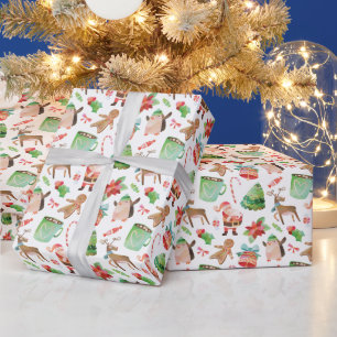 Watercolor Santa Christmas Wrapping Paper