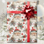 Watercolor Santa Claus Christmas Country Cottage  Wrapping Paper<br><div class="desc">Watercolor Santa Claus Christmas Country Cottage Wrapping Paper</div>
