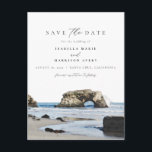 Watercolor Santa Cruz California Beach Painting Postcard<br><div class="desc">This save the date postcard features a watercolor painting of the Santa Cruz,  California rocky beaches and simple postcard backing for easy mailing.</div>