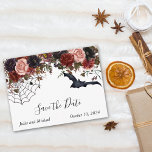 Watercolor Save the Date Halloween Floral Autumn Announcement Postcard<br><div class="desc">This design may be personalised in the area provided by changing the photo and/or text. Or it can be customised by clicking Personalise this Template and then choosing the click to customise further option and delete or change the colour of the background, add text, change the text colour or style,...</div>