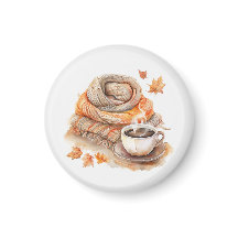 Watercolor Scarf and Coffee Mug