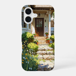 watercolor scene illustration iPhone 16 case